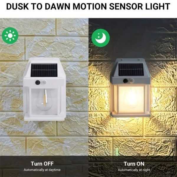 Waterproof Solar Interaction Wall Lamp With Motion Sensor Security Light
